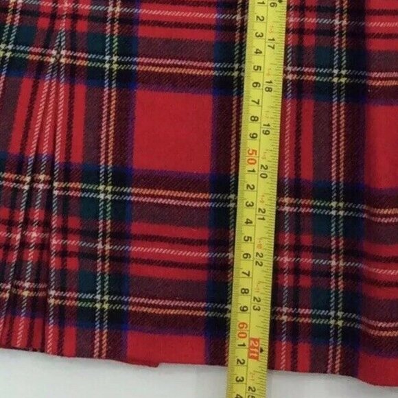 Vintage Moffat Scotland Red Tartan Plaid Pure Wool - Picture 5 of 6
